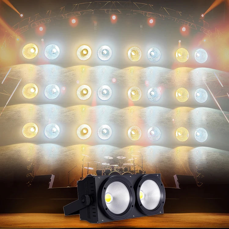 2X100W 2 Eyes Led Dmx Cob Audience Blinder bar Stage Strobe Light-3