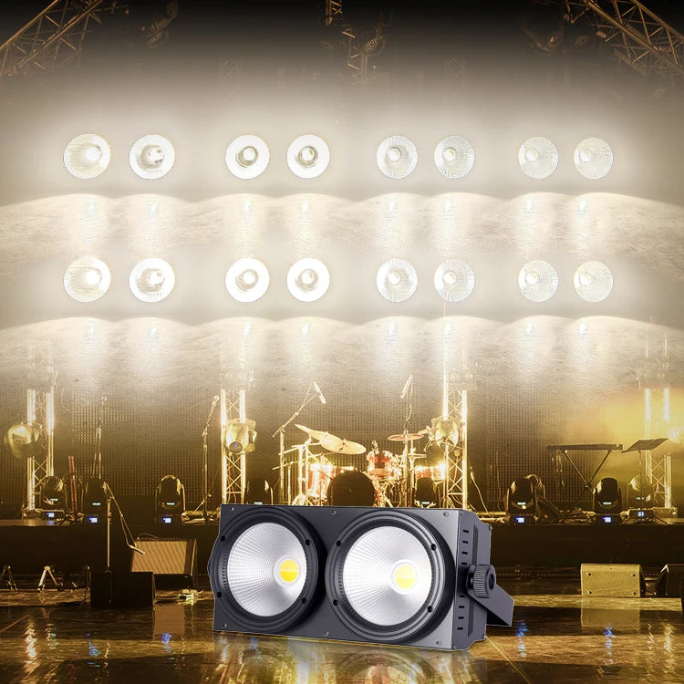 2X100W 2 Eyes Led Dmx Cob Audience Blinder bar Stage Strobe Light-4