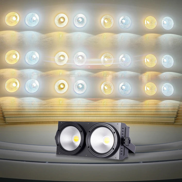 2X100W 2 Eyes Led Dmx Cob Audience Blinder bar Stage Strobe Light-0