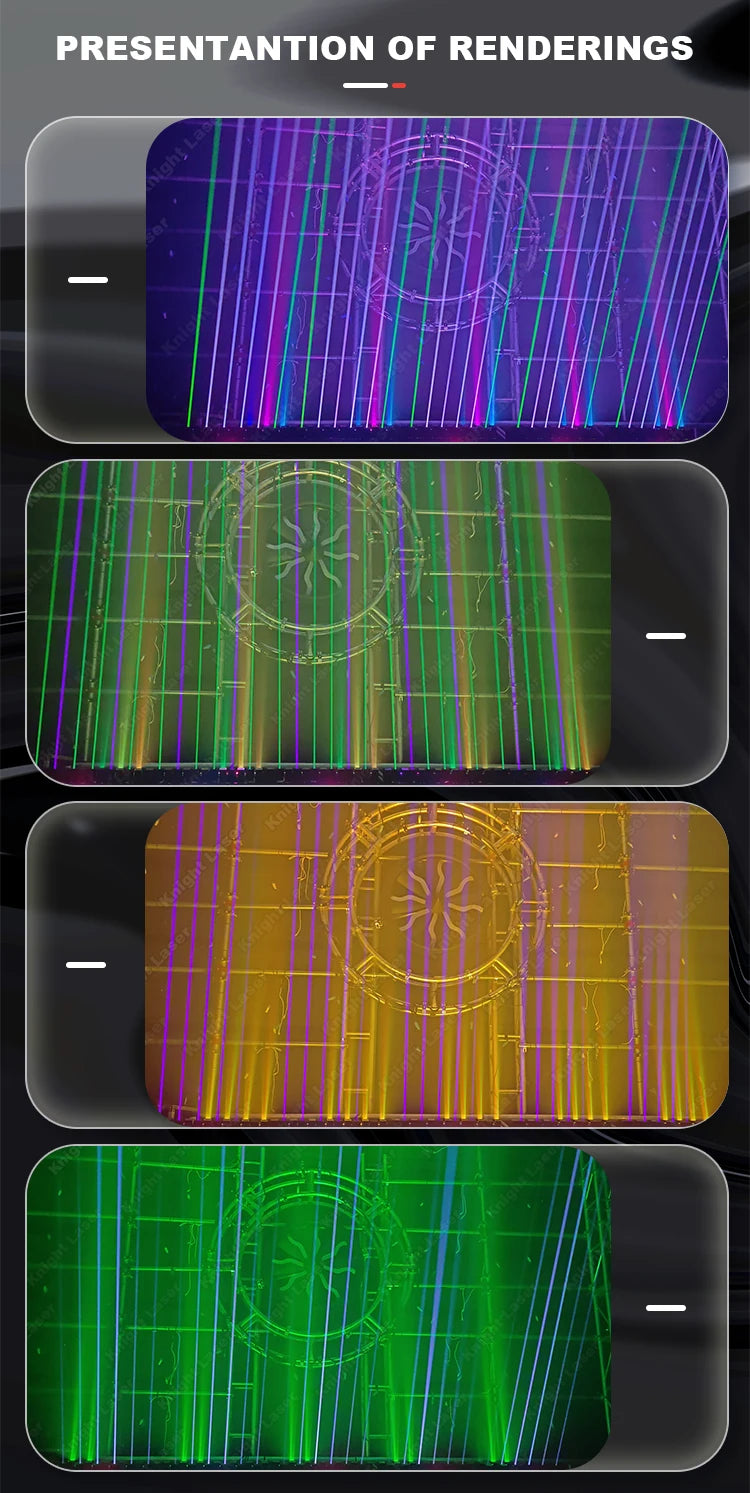 3w 6 Eyes Laser Moving Head with LED 7 Hole Disco Laser Stage Light-5